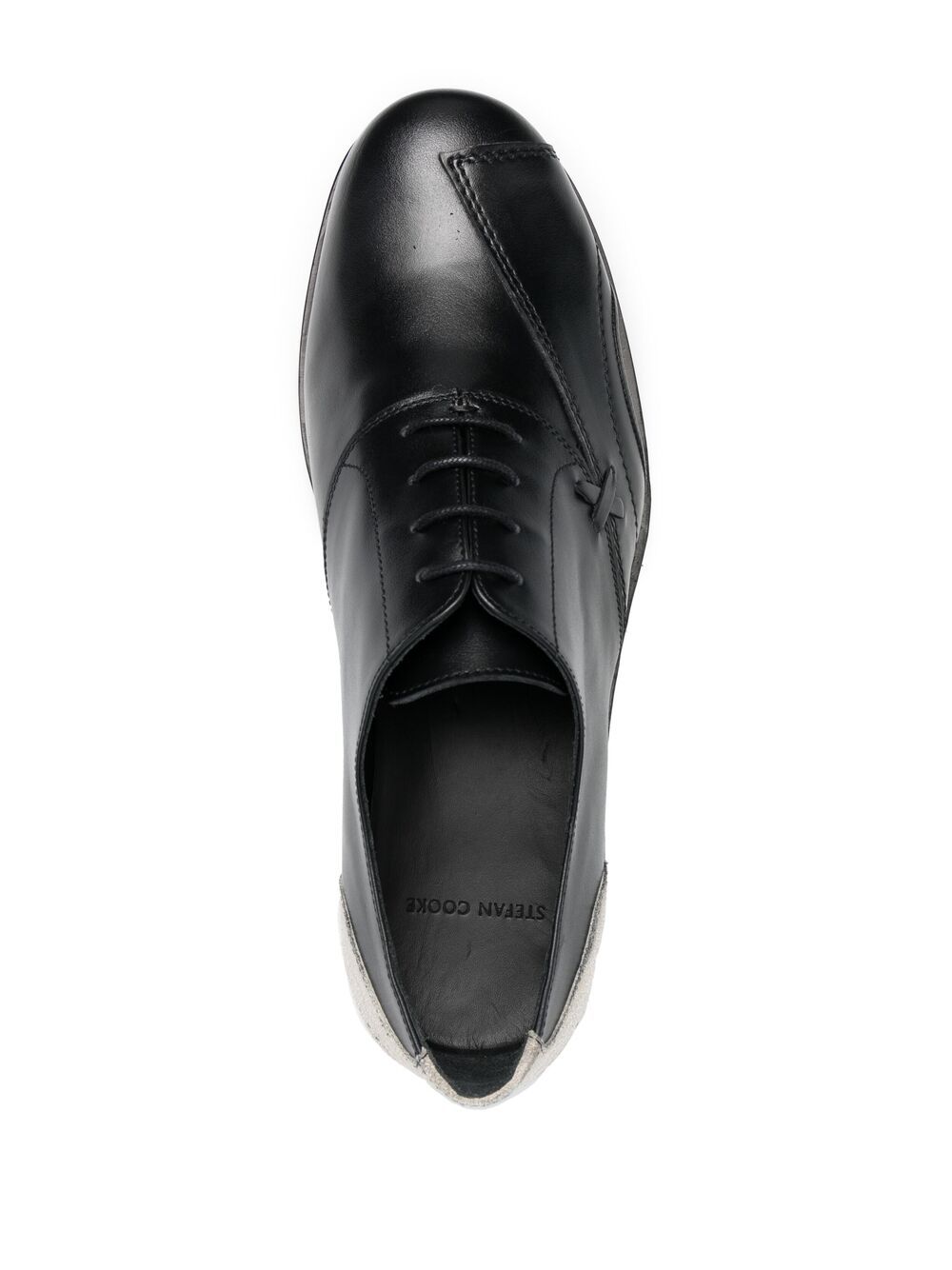 фото Stefan cooke derby - black leather off white suede