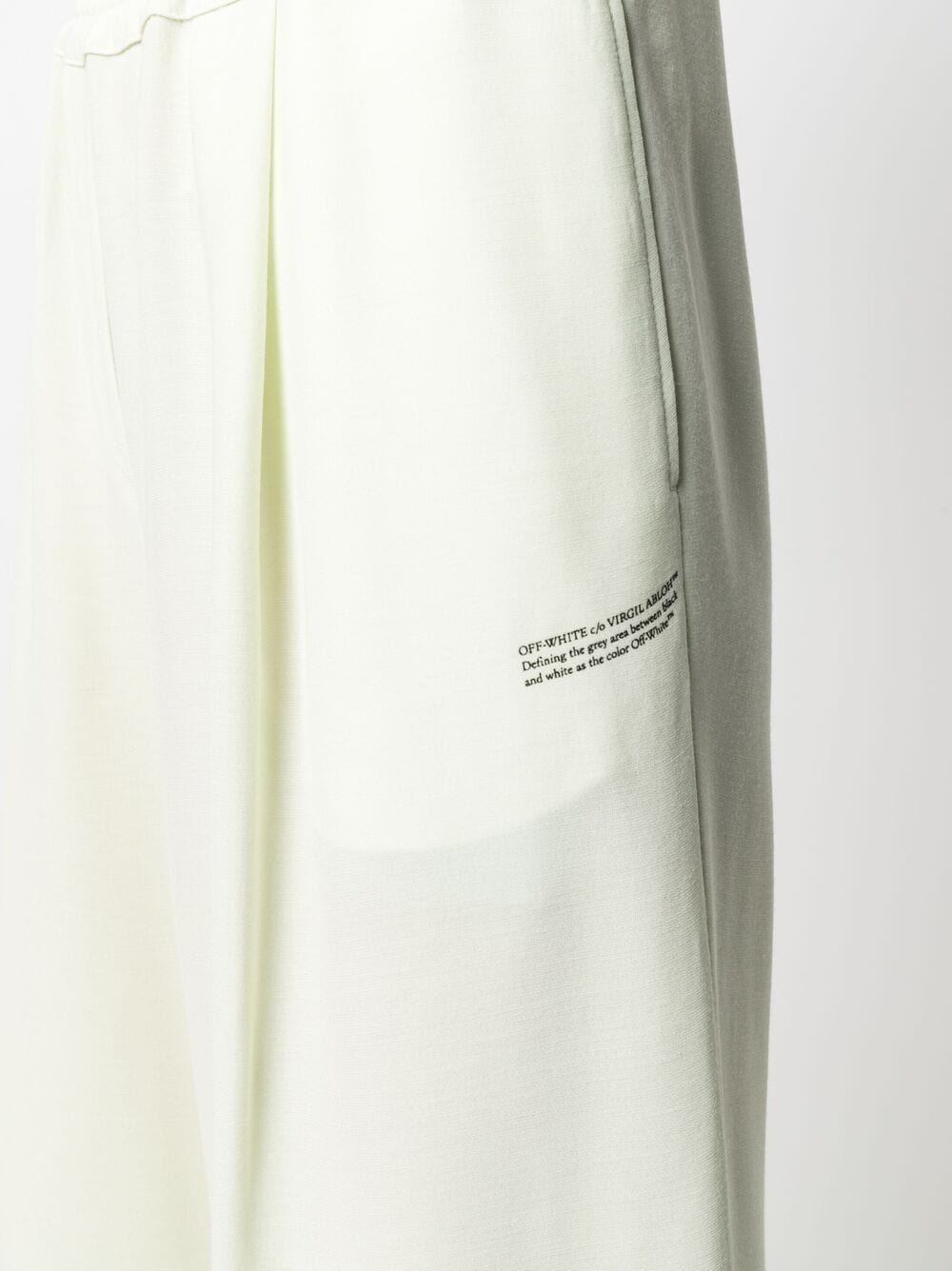 Shop Off-white Wide-leg Trousers In Green