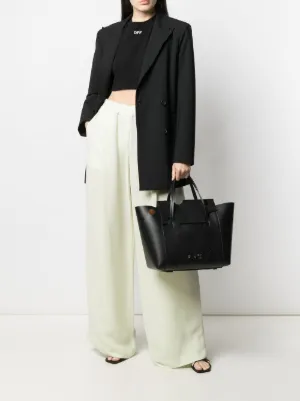off-white ロゴパッチワイドパンツ