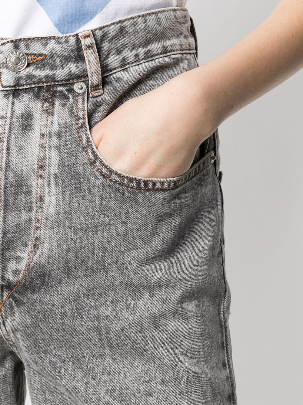 фото Isabel marant étoile укороченные джинсы широкого кроя