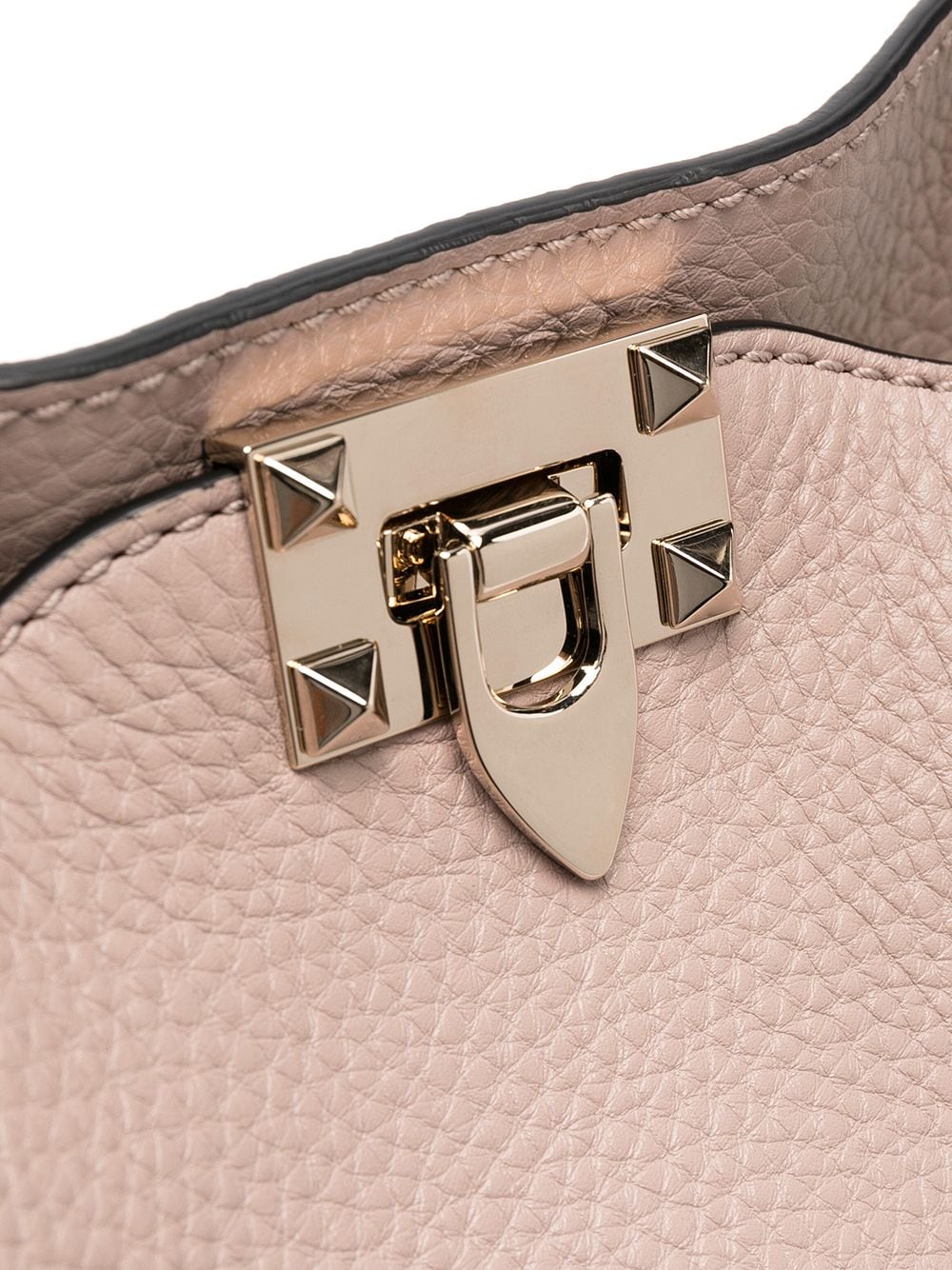 Valentino Garavani Tote Bag Pink Beige Rockstuds Gwb00037 Leather Gp Studs  Women's Auction