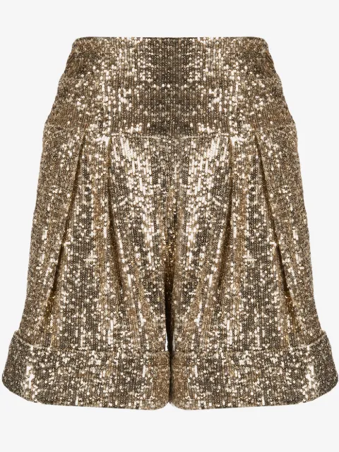 Balmain shorts con lentejuelas