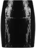 HUGO high-waisted patent skirt - Black