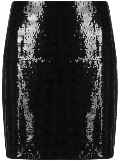 HUGO high-waisted patent skirt