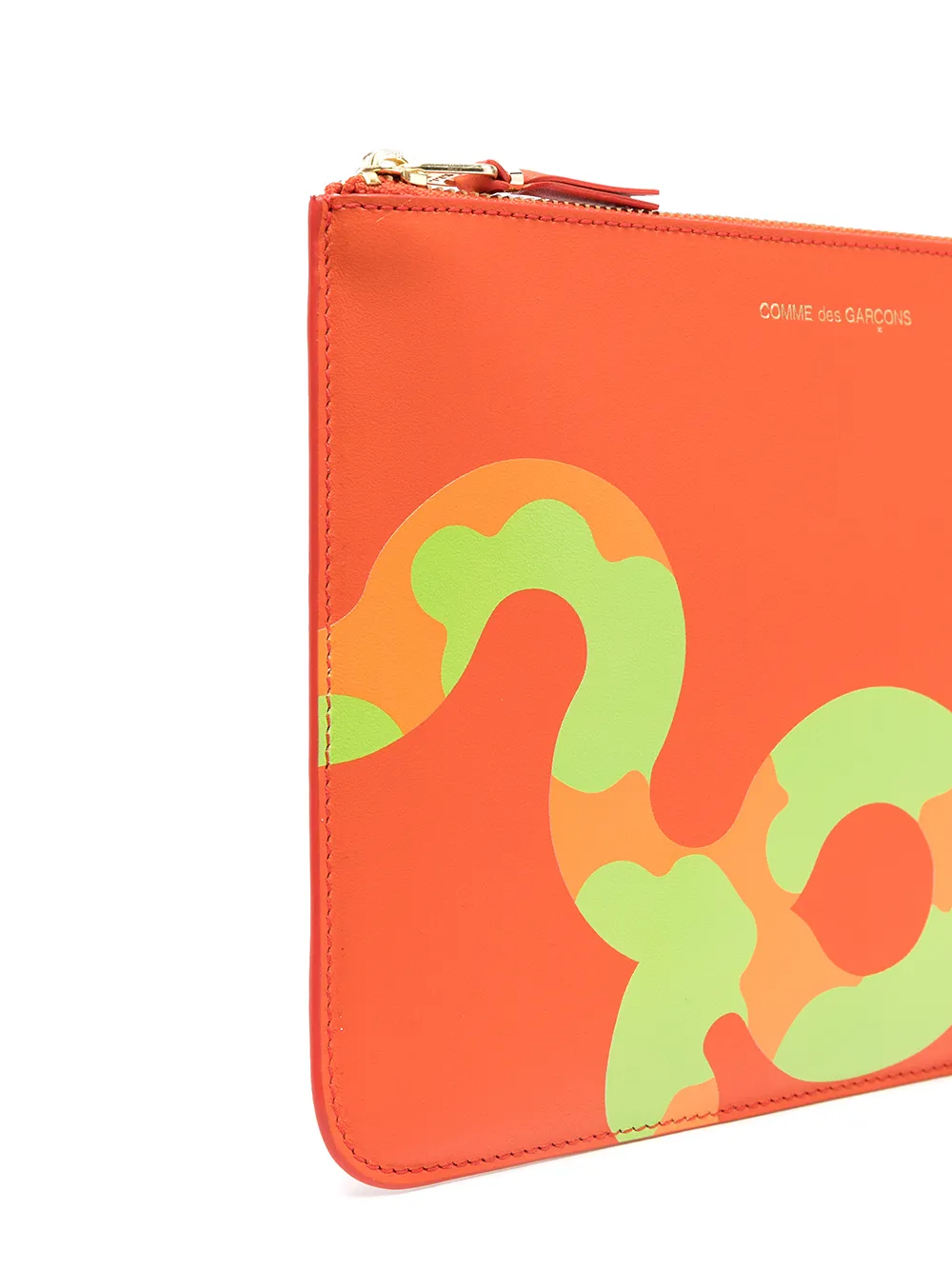 фото Comme des garçons wallet кошелек на молнии с принтом