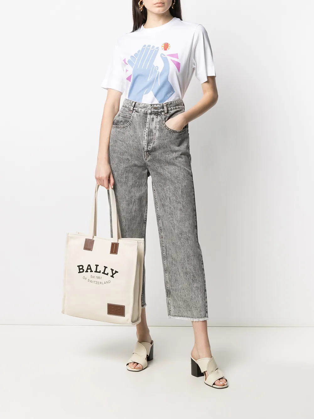 фото Bally сумка-тоут crystalia с логотипом