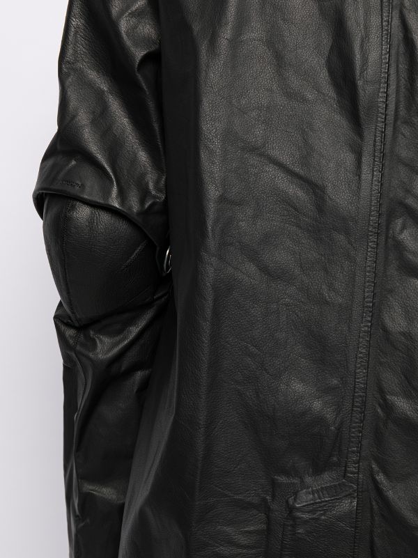 longline leather jacket