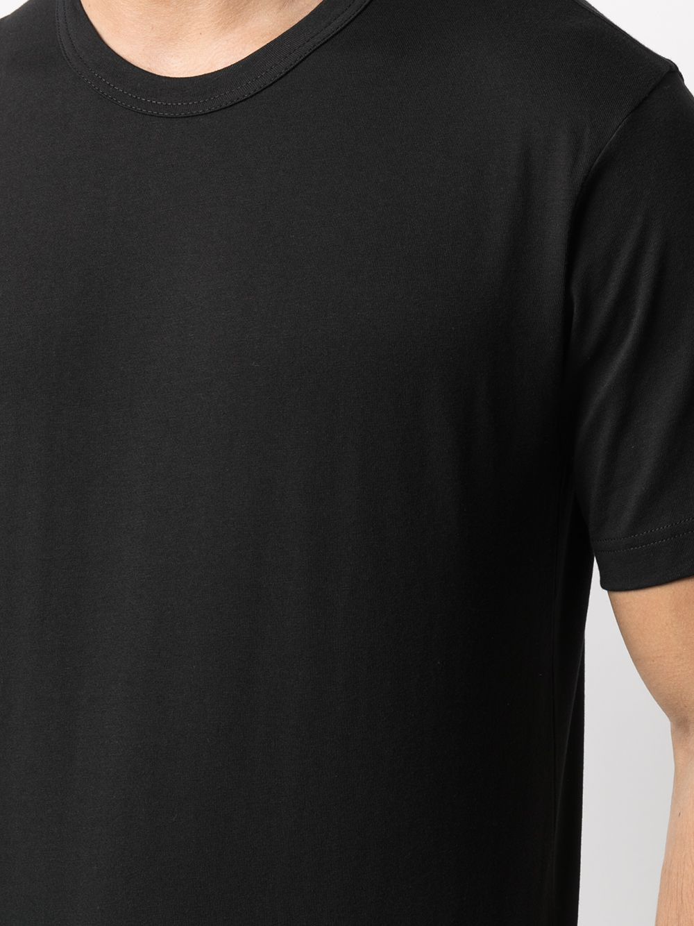 Shop Comme Des Garçons Shirt Crewneck Cotton T-shirt In Black