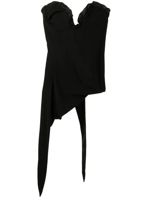 AMBUSH ruffle-detail croset top