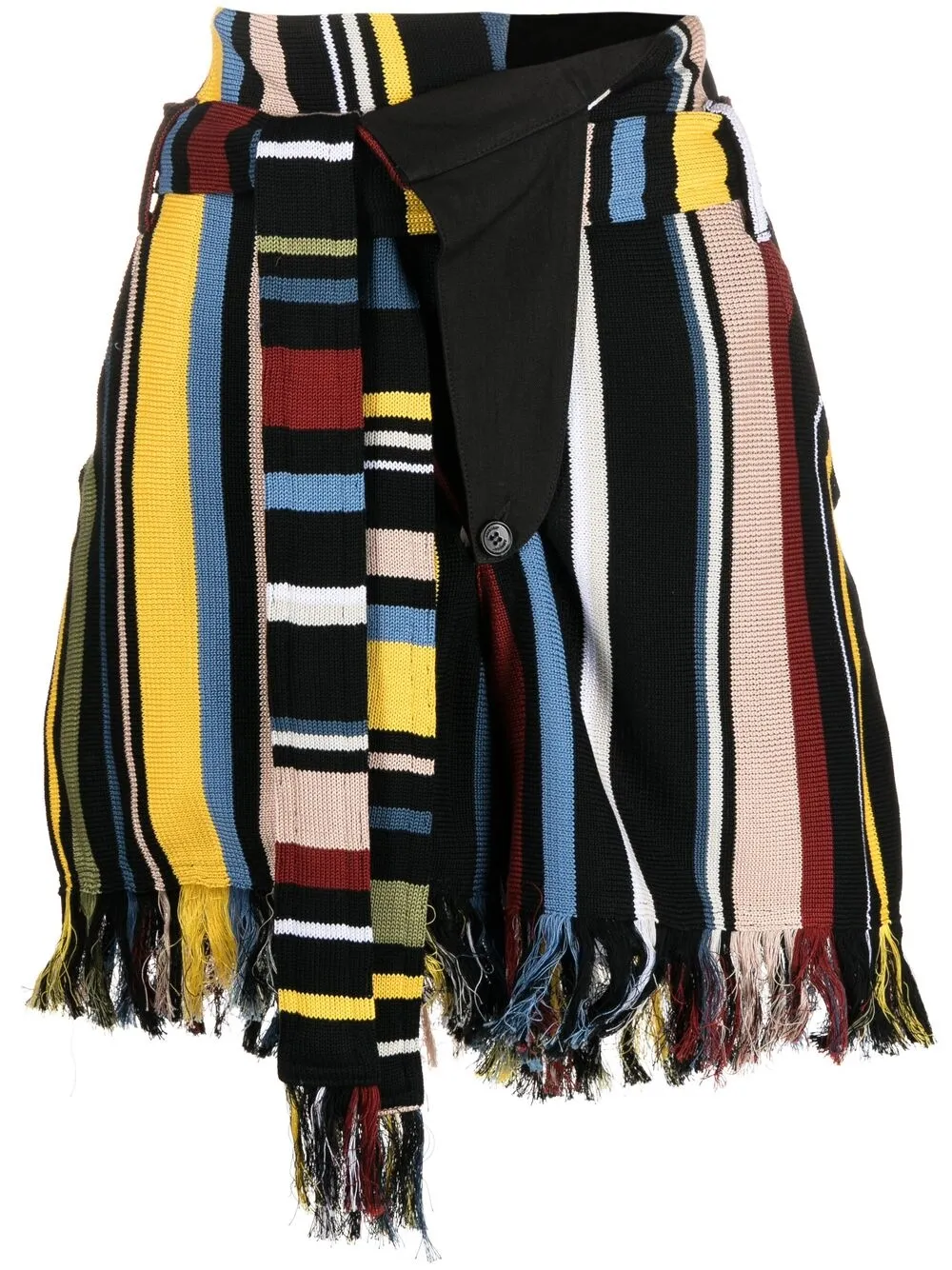 AMBUSH шорты в полоску с бахромой