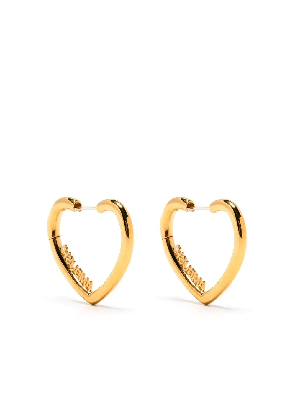 

AMBUSH mini heart hoop earrings - Gold