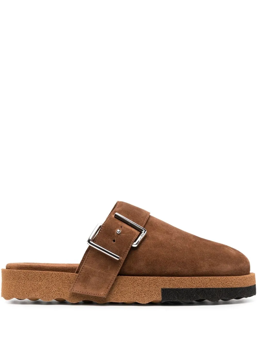 Shop Off-white Comfort Backless Slippers In Brown