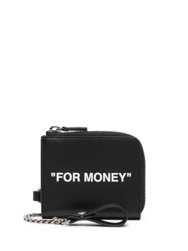 off white chain wallet
