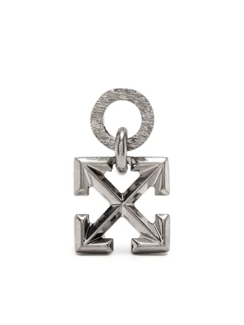Off-White Brinco de único com pingente logo Off White