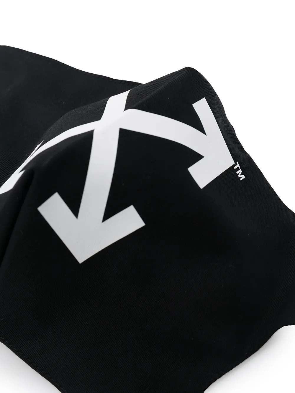 Shop Off-white Arrow-print Face Mask In Black