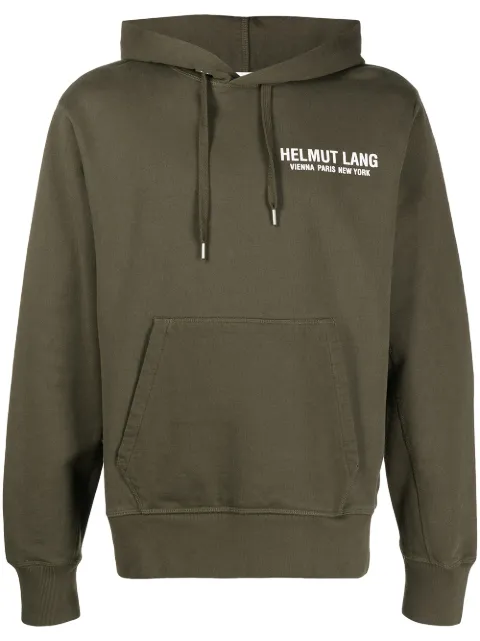 Helmut Lang logo print hooded sweatshirt