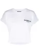 Image 1 of Balmain logo-embroidered cropped T-shirt