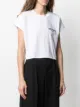 Balmain logo-embroidered cropped T-shirt
