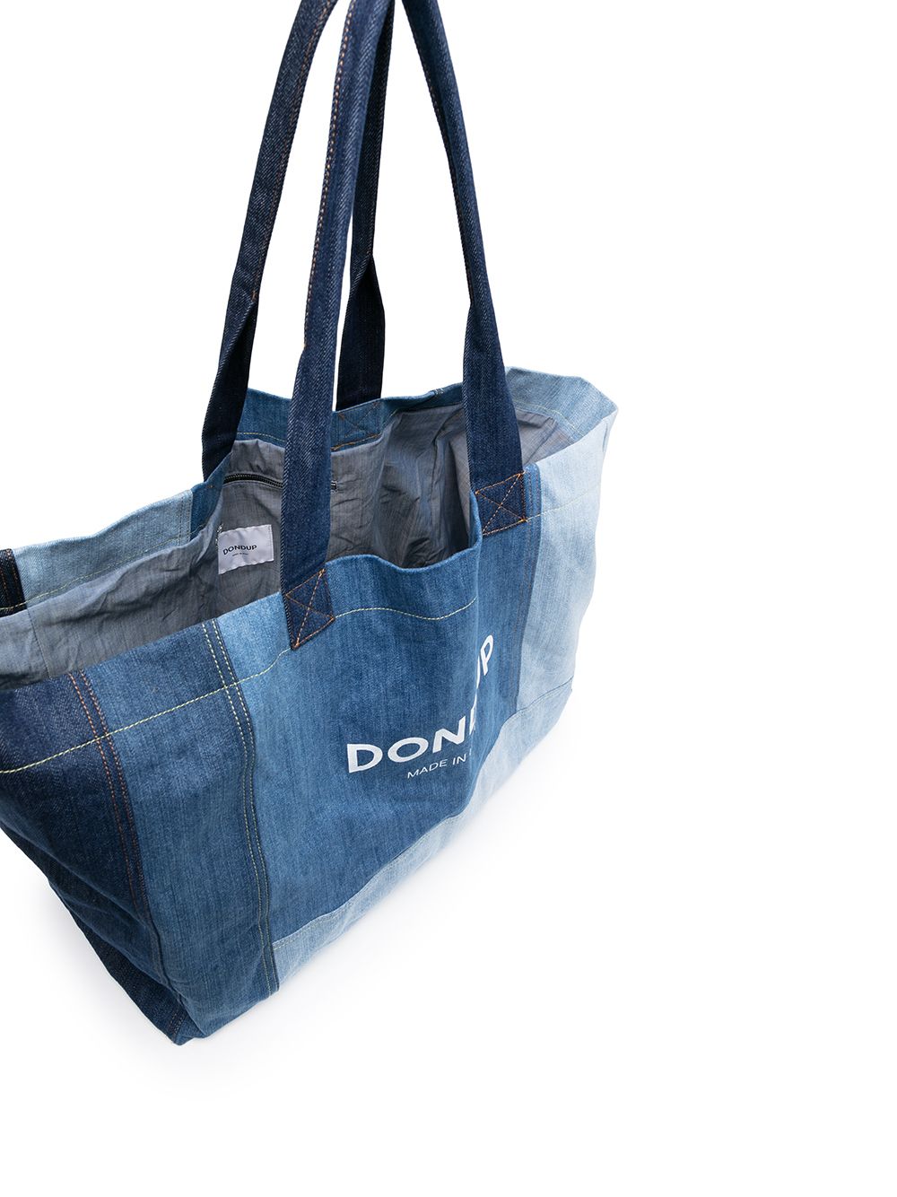 фото Dondup джинсовая сумка-тоут в технике пэчворк с логотипом