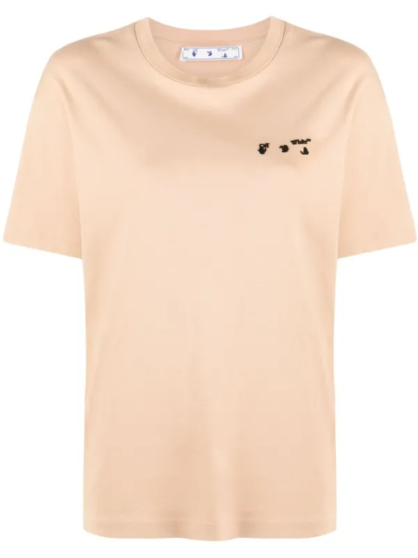 off white embroidered logo t shirt