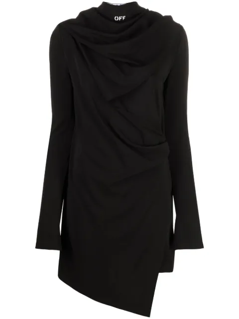 Off-White Vestido assimétrico com detalhe de bandana