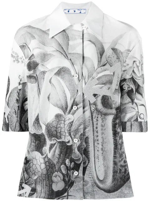 Off-White botanical-print shirt