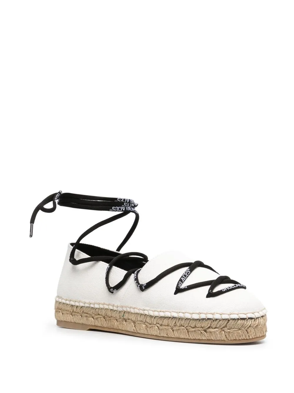 Image 2 of Off-White lace-up cotton espadrilles