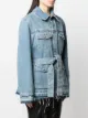 Off-White oversized belted denim jacket