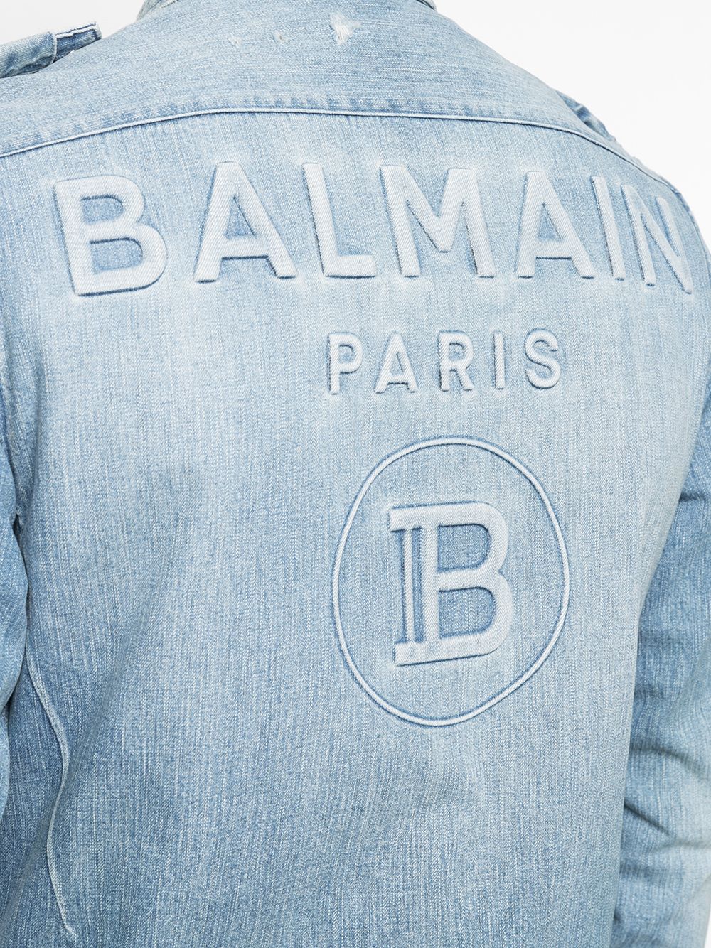 фото Balmain рубашка с тисненым логотипом