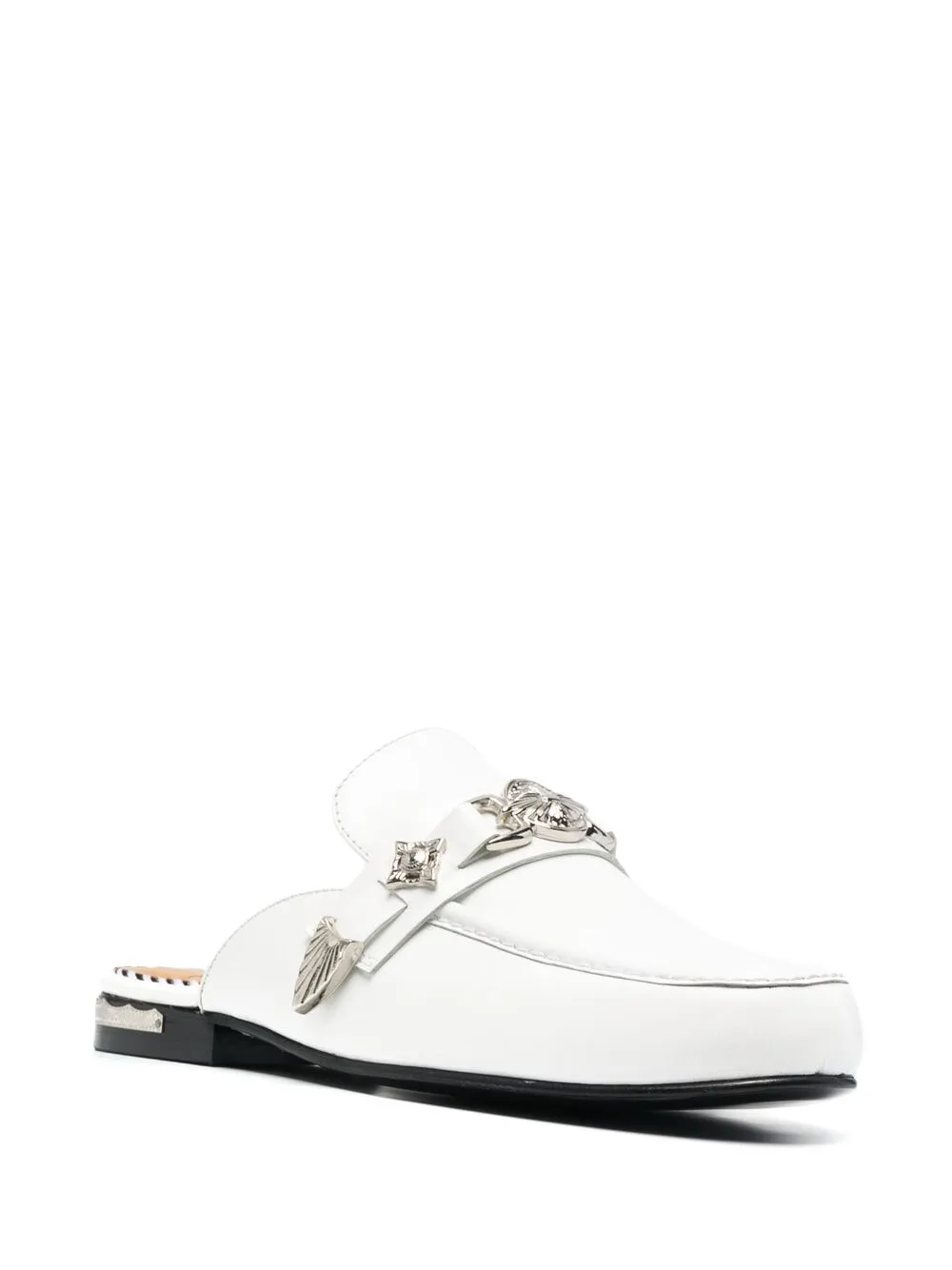 Toga Pulla Polished Leather Mules Farfetch