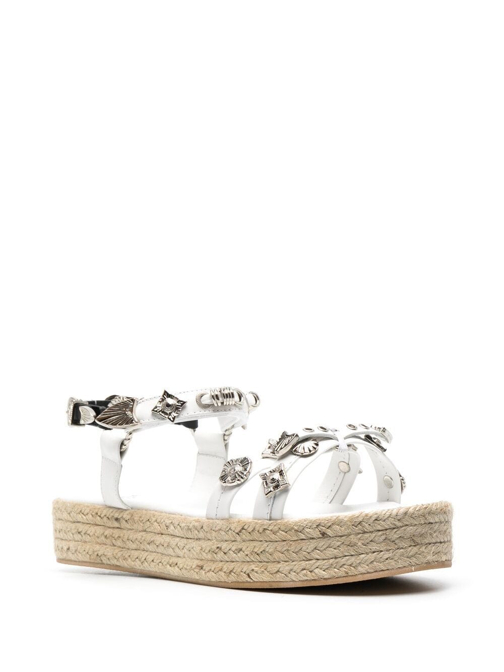 Toga Pulla Leren espadrille sandalen - Wit