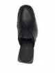 GmbH logo plaque faux-leather slippers