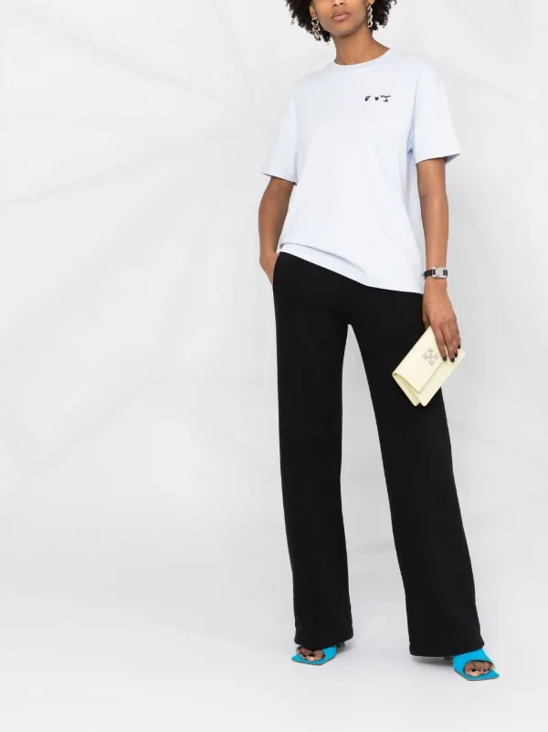 off white embroidered logo t shirt