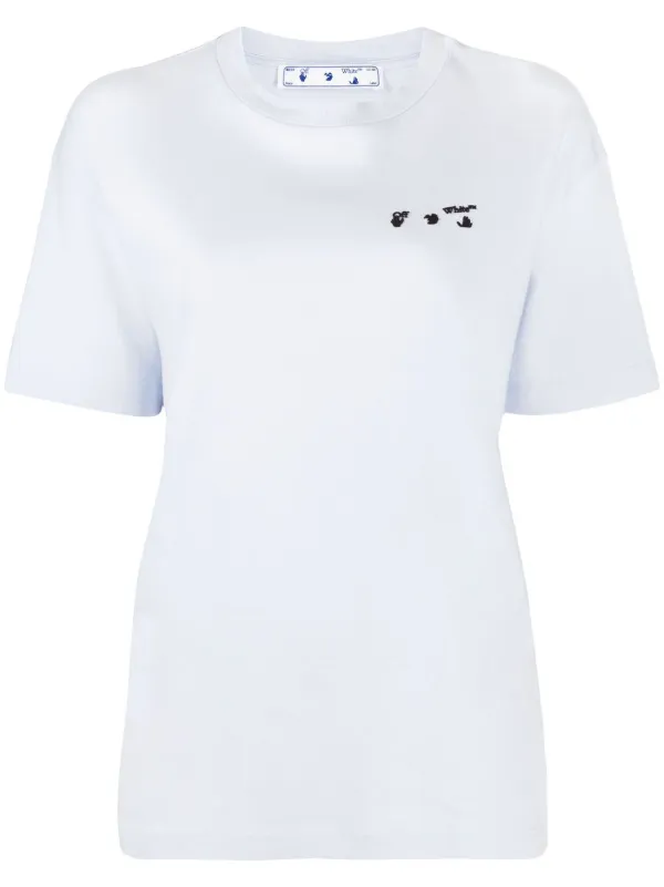 off white embroidered logo t shirt