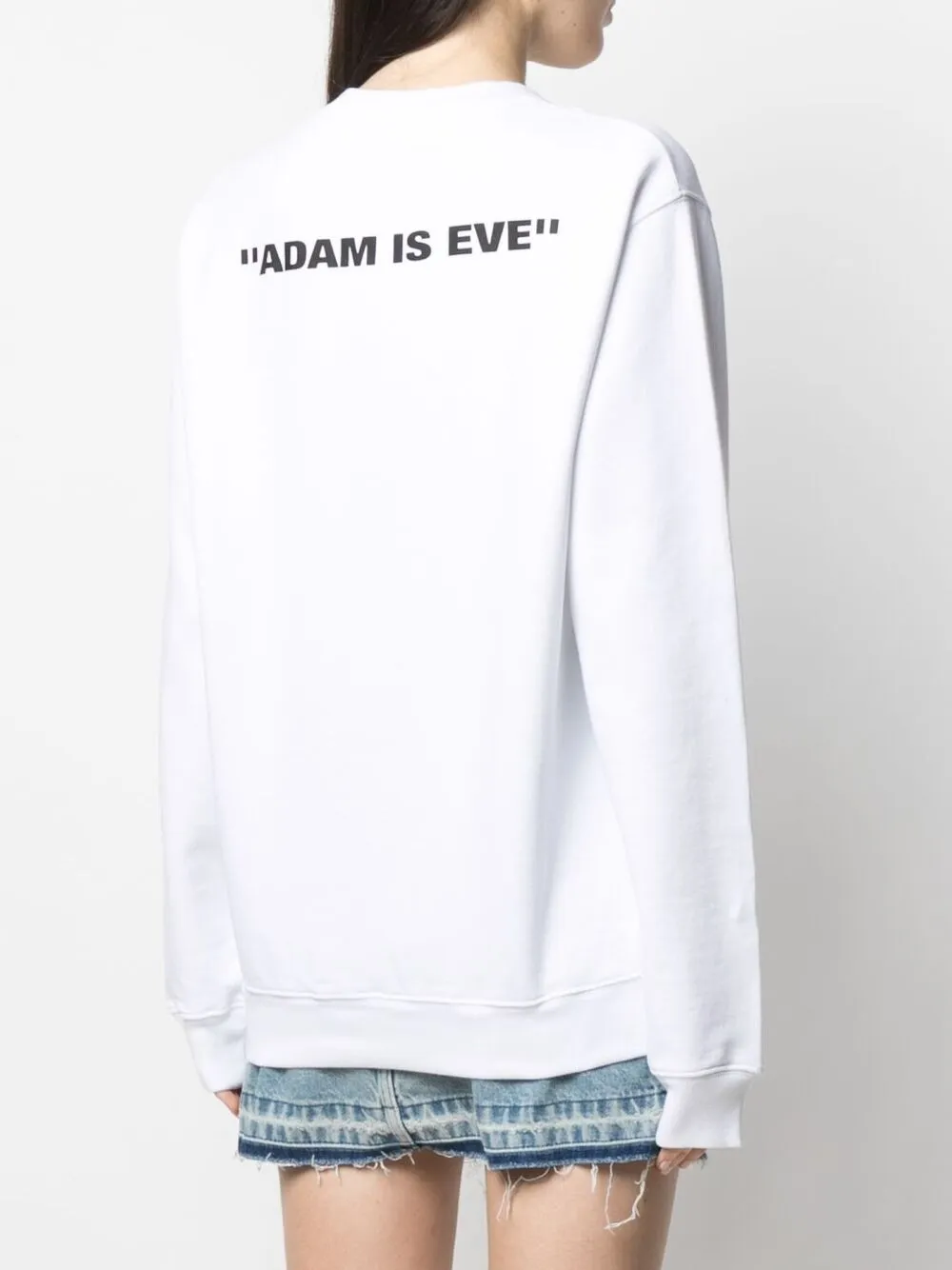 фото Off-white толстовка adam is eve с круглым вырезом