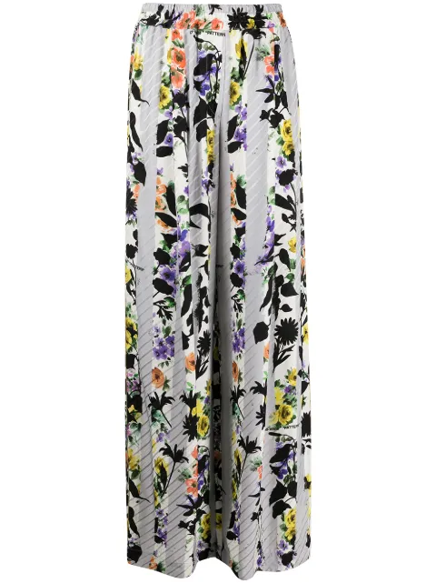 Off-White floral-print palazzo pants