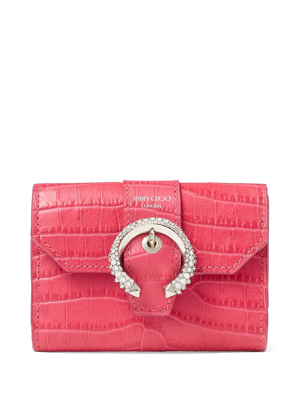 JIMMY CHOO ODILE CROCODILE-EFFECT WALLET