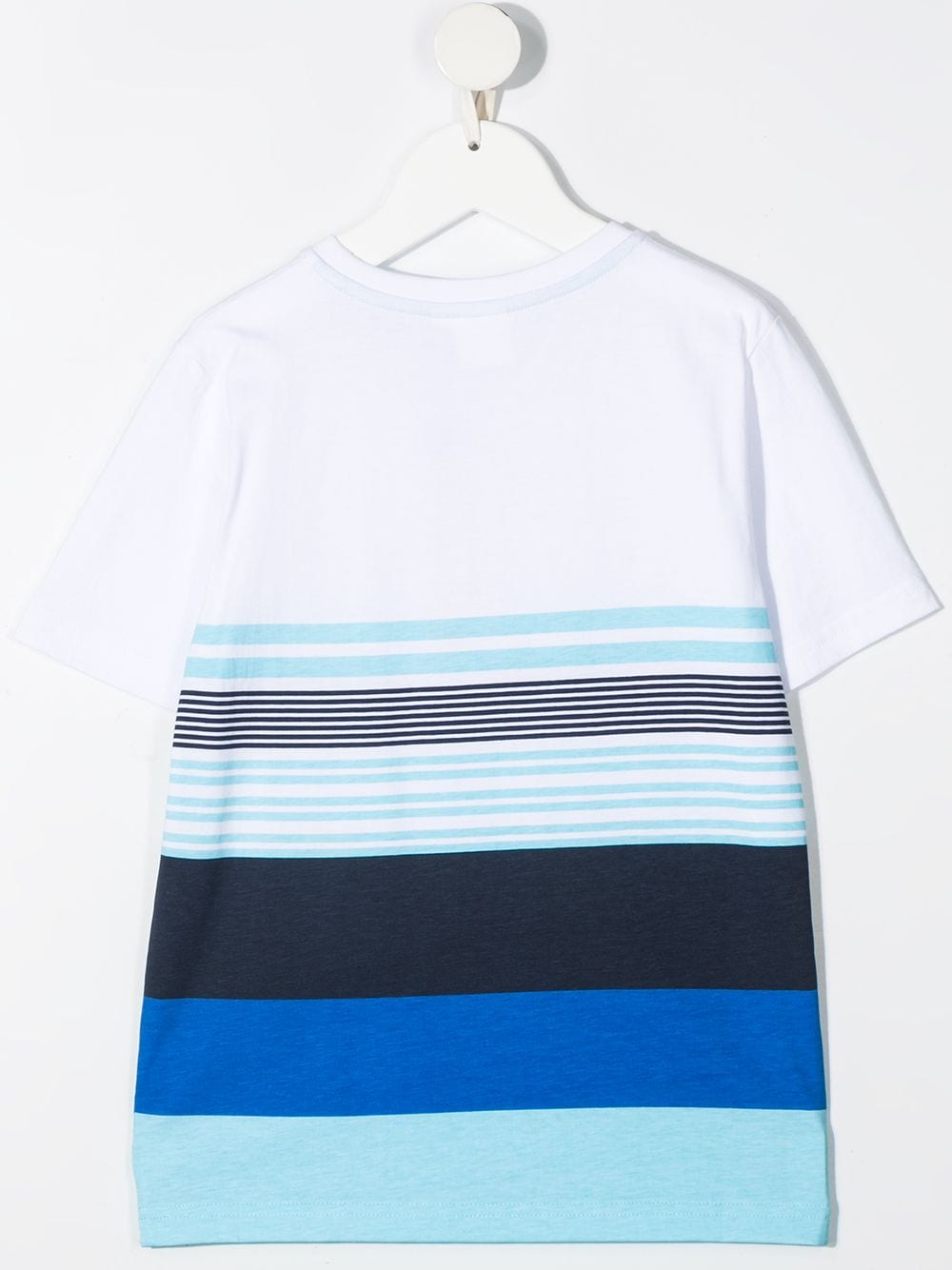 Shop Bosswear Striped Logo Print T-shirt In Blue