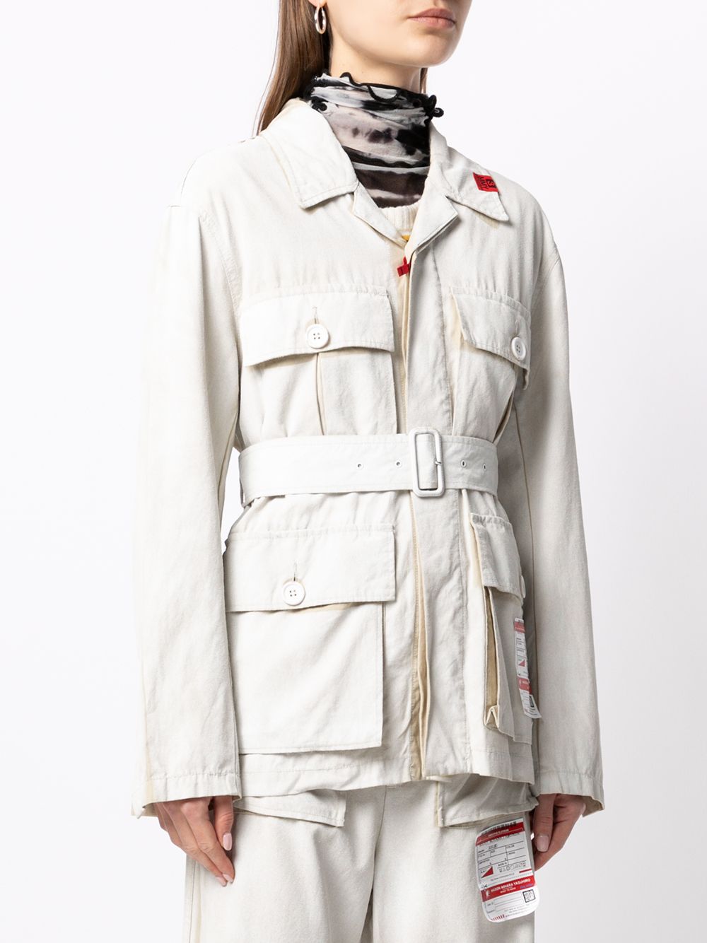 фото Maison mihara yasuhiro куртка с карманами и поясом