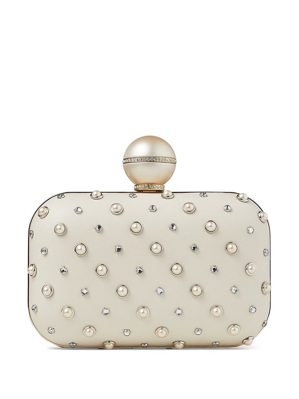 Jimmy Choo Cloud clutch verfraaid met parel - Beige