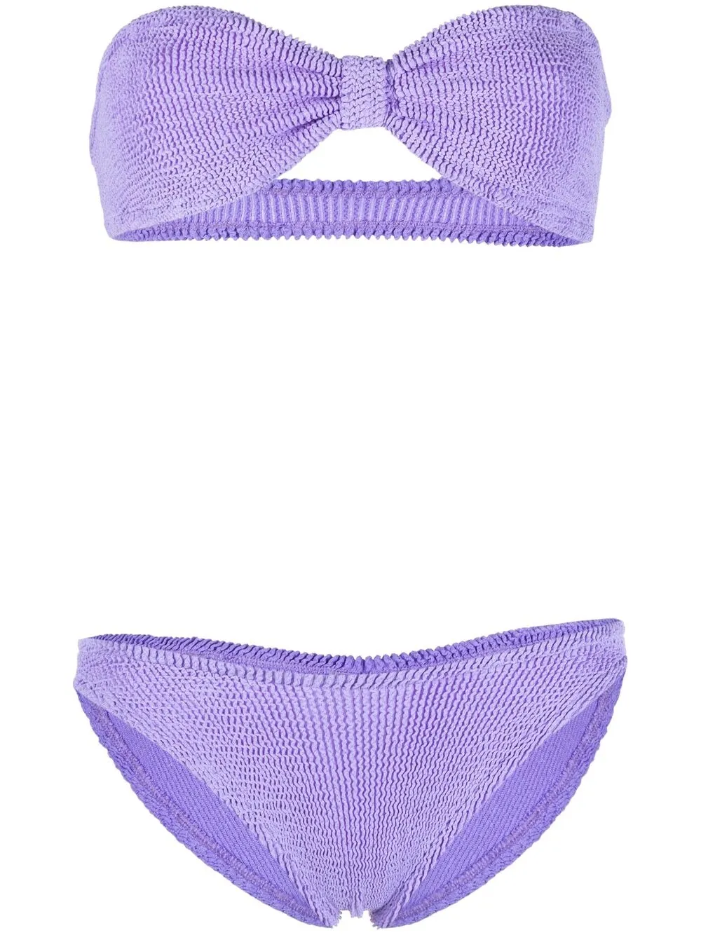 

Hunza G two-piece bandeau bikini set - Purple