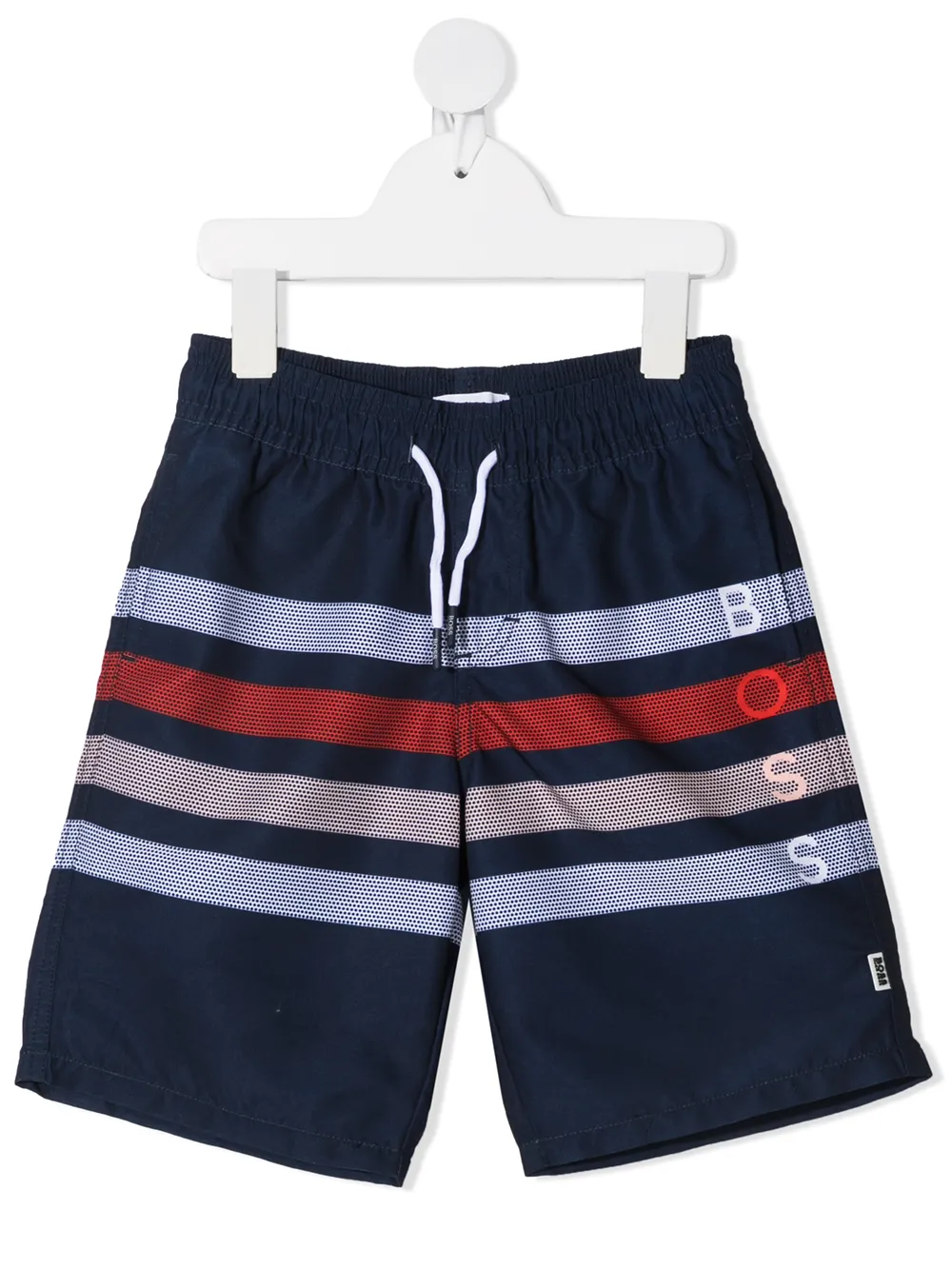 

BOSS Kidswear Surfer striped swim shorts - Blue