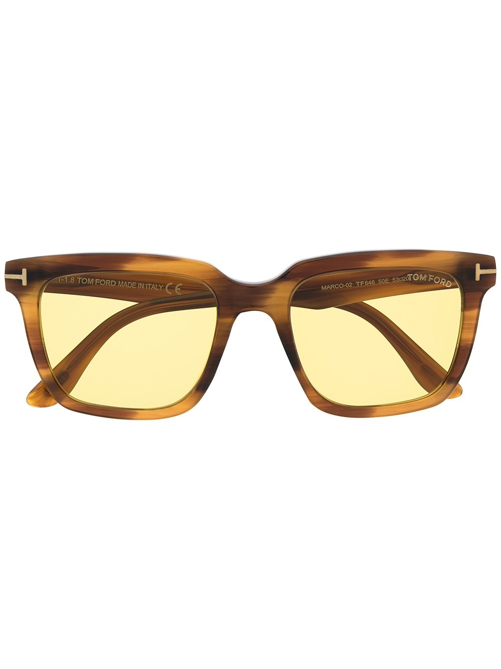 Shop Brown Tom Ford Eyewear Square Frame Tortoiseshell Sunglasses With Express Delivery Farfetch