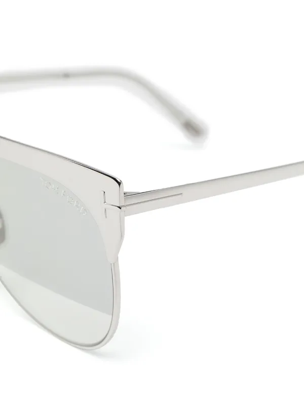 TOM FORD Eyewear Mirrored Shield Sunglasses | Silver  display picture 1