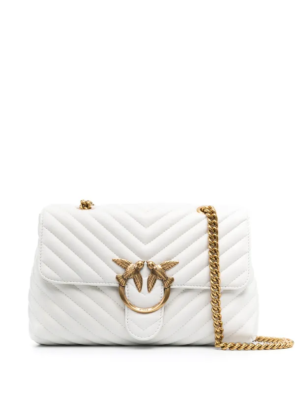white quilted shoulder bag