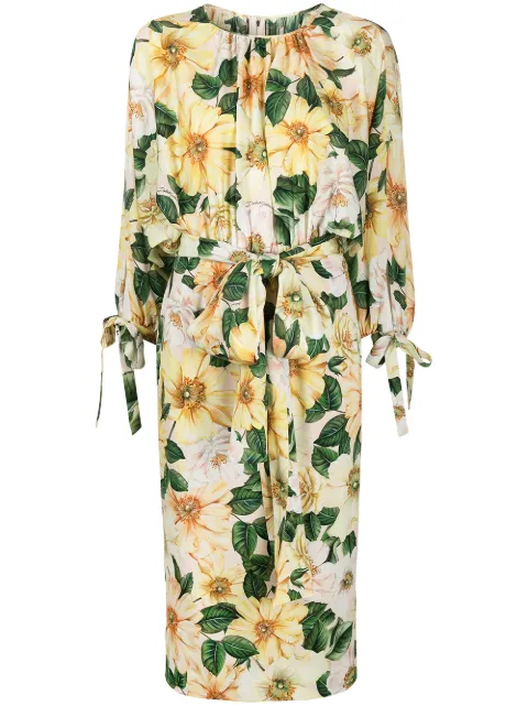 Dolce & Gabbana floral print silk dress