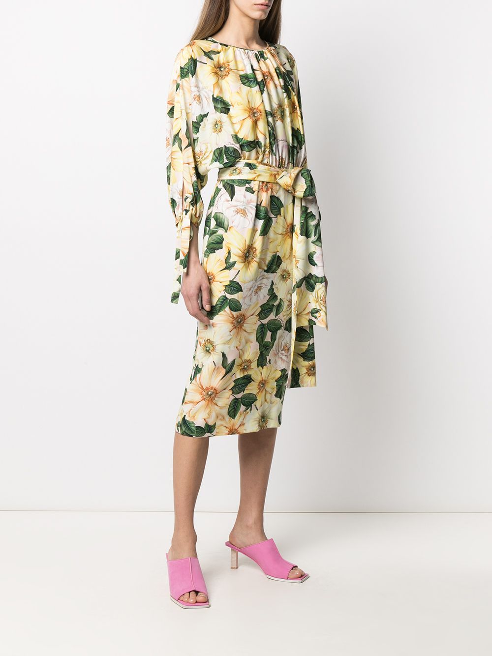Dolce & Gabbana Floral Print Silk Dress - Farfetch
