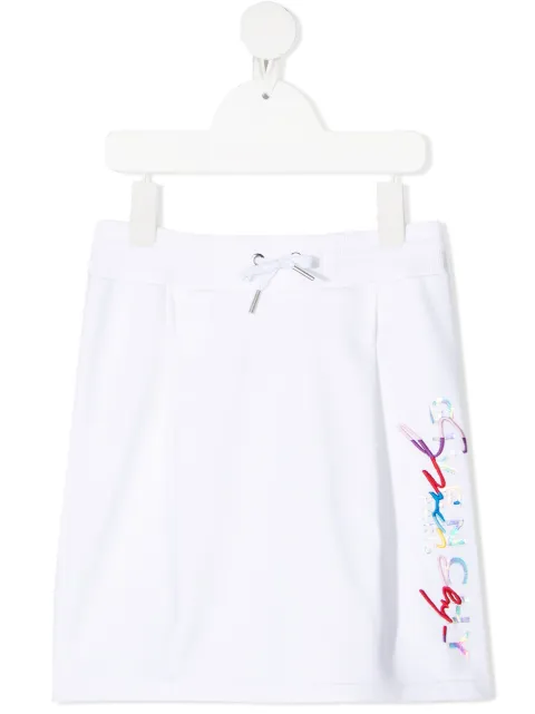 Givenchy Kids logo-print knitted skirt