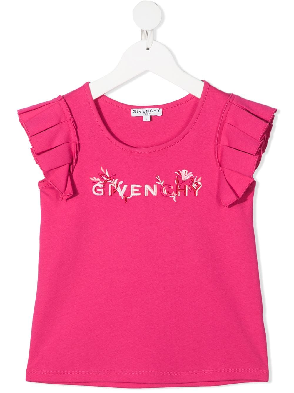 фото Givenchy kids футболка с оборками и логотипом