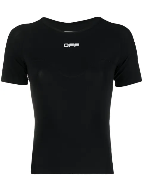 Off-White logo-print performance top